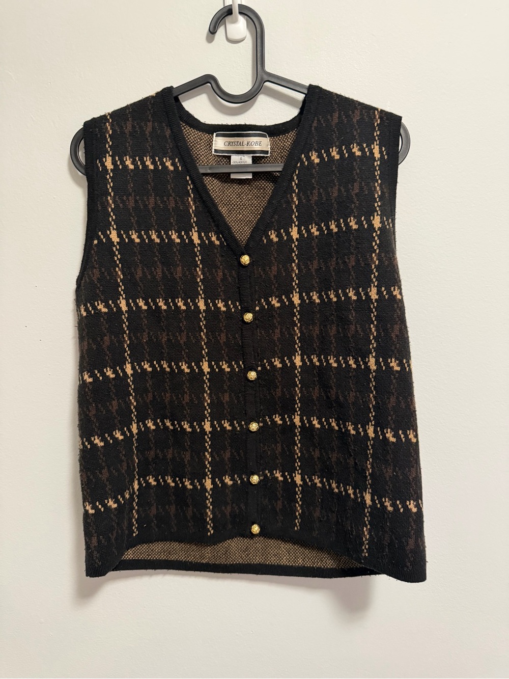 Plaid Knit Vest